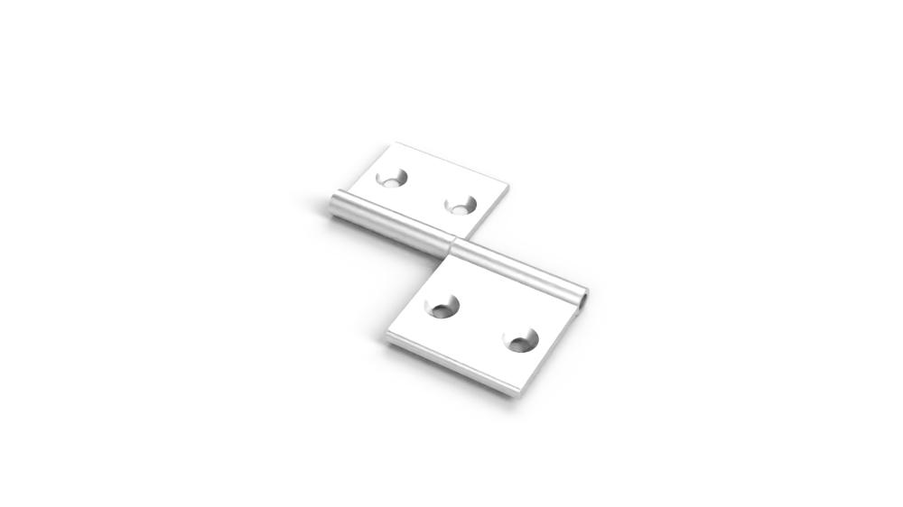 Bisagra aluminio 45x45 descentrada