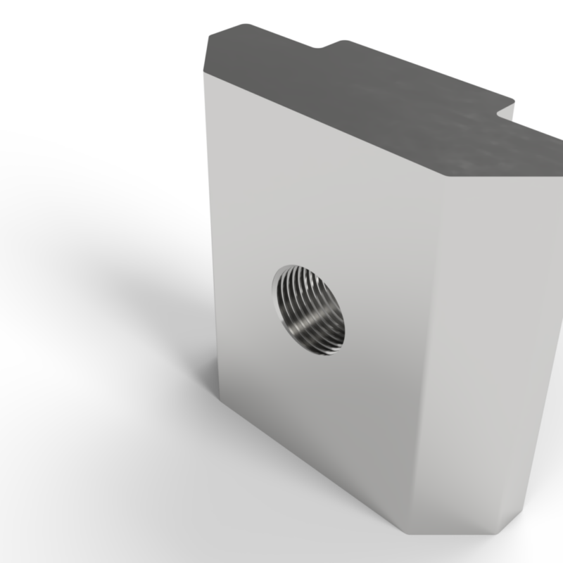 Tuerca rectangular en T M4, canal 8 mm