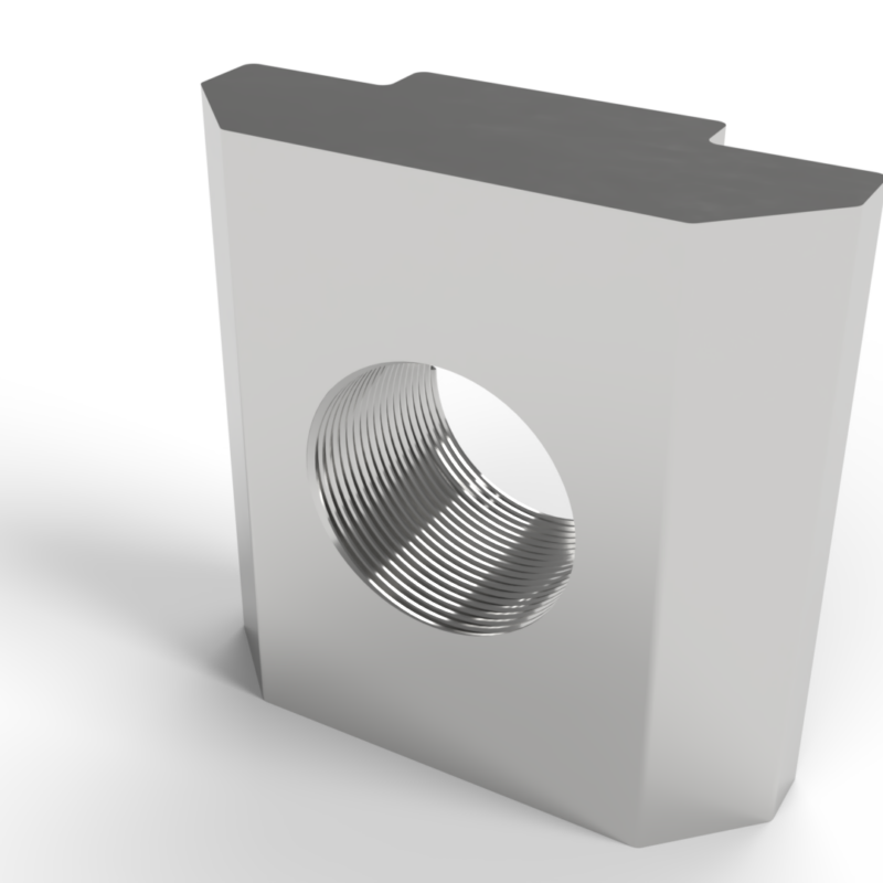 Tuerca rectangular en T M8, canal 8 mm