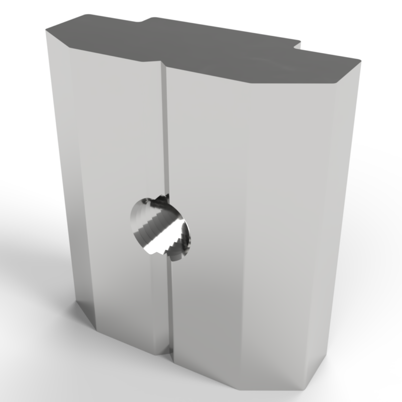 Tuerca rectangular en T M4, canal 10 mm