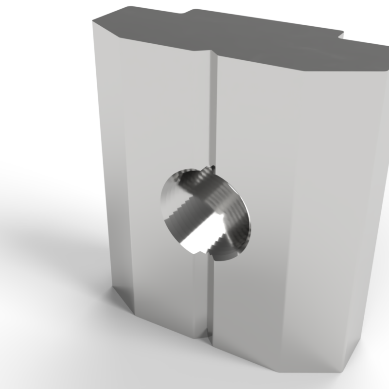 Tuerca rectangular en T M6, canal 10 mm