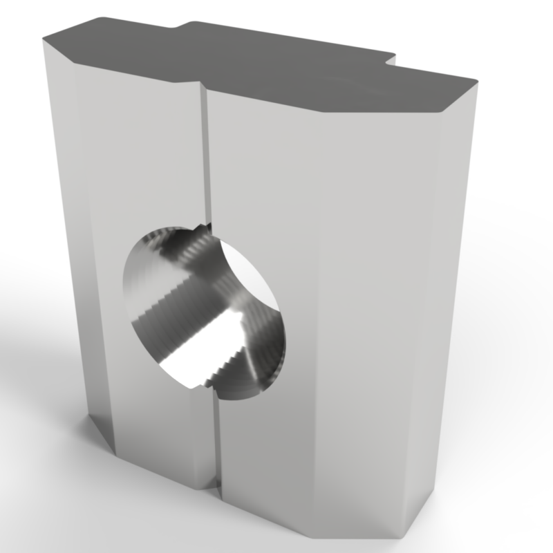 Tuerca rectangular en T M8, canal 10 mm