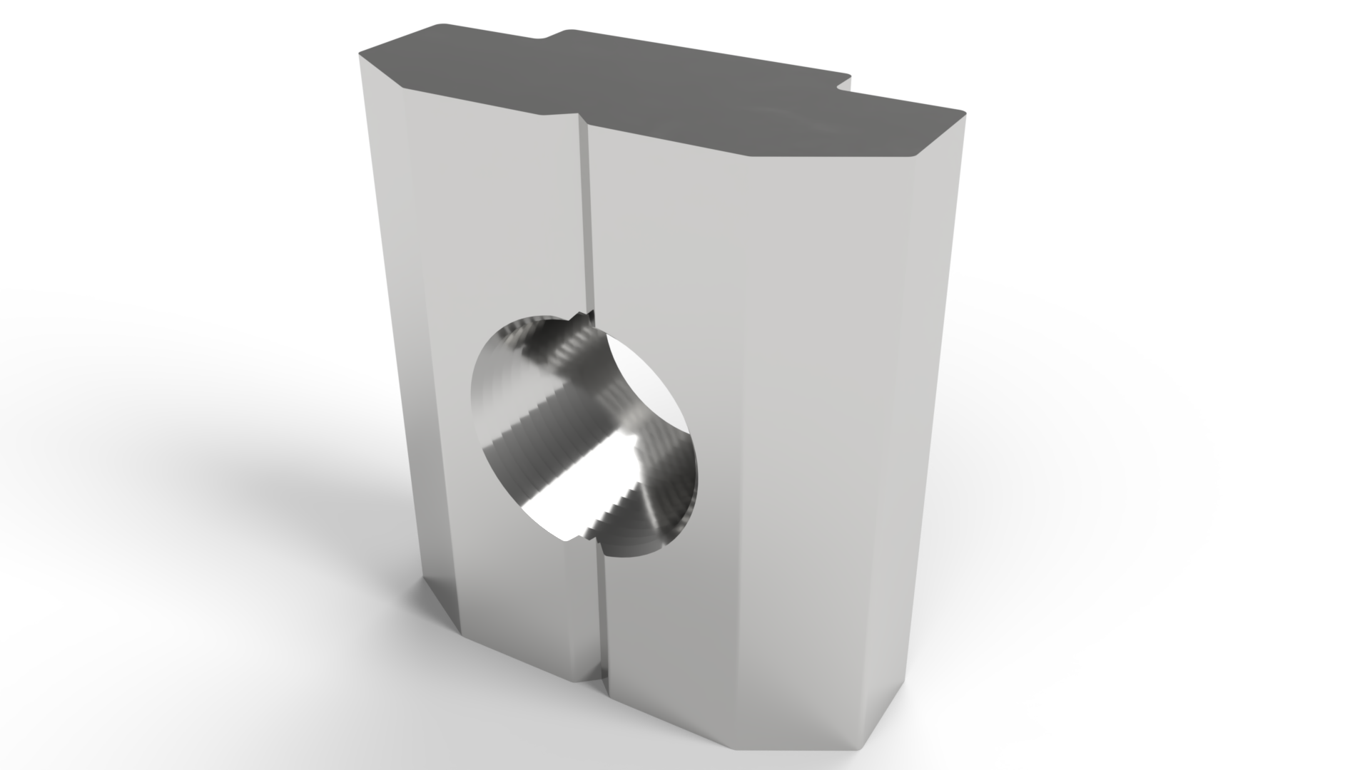 Tuerca rectangular en T M8, canal 10 mm