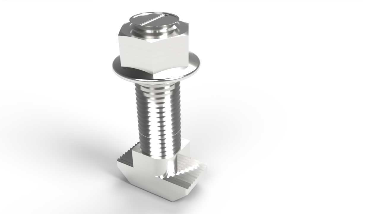 Conjunto Tornillo Cabeza Martillo M8x30 +Tuerca M8