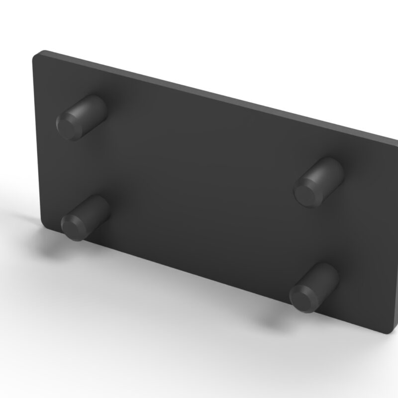 Tapa poliamida negra 40 x 80