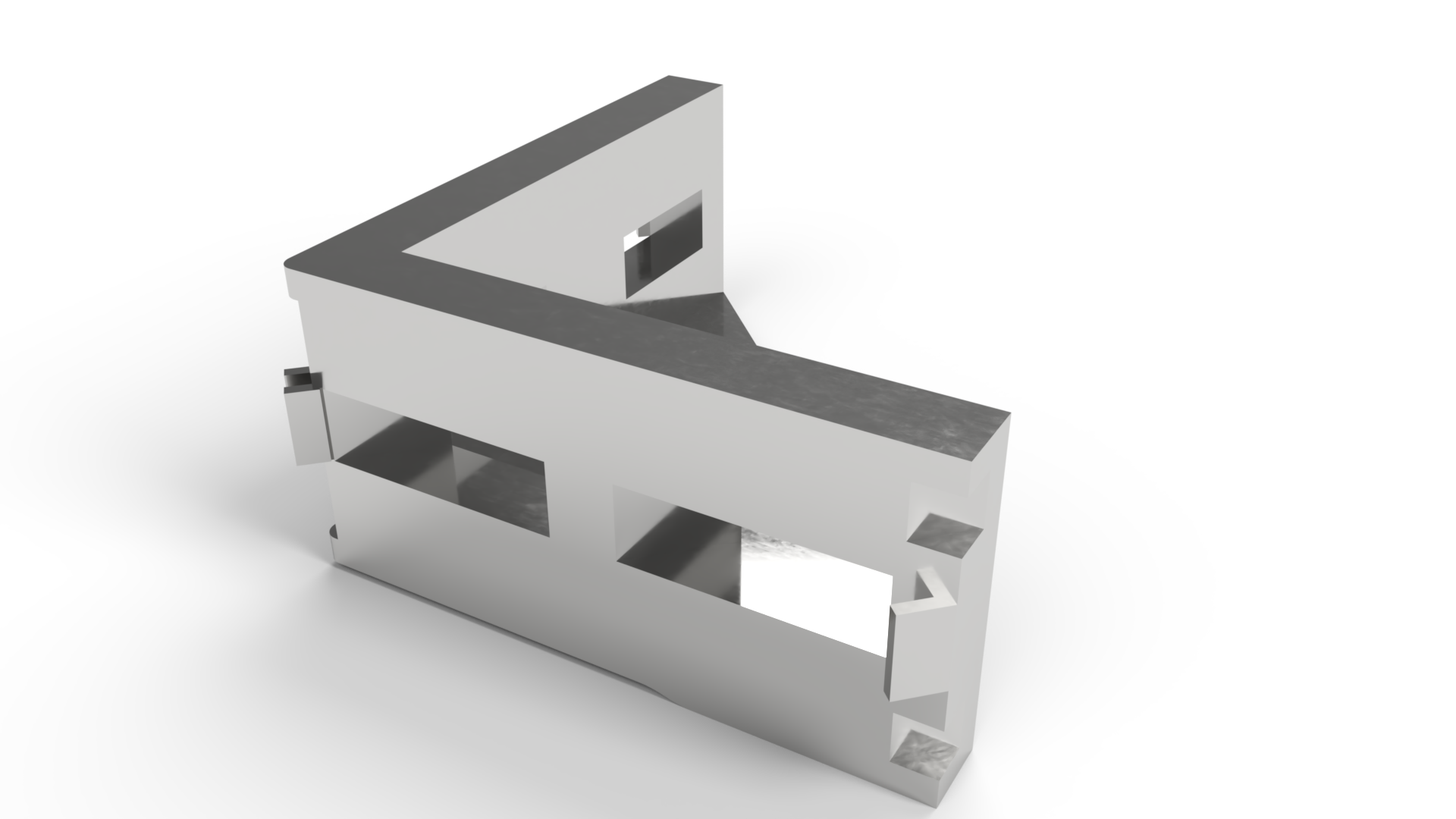 Escuadra aluminio fundido 76x76x38