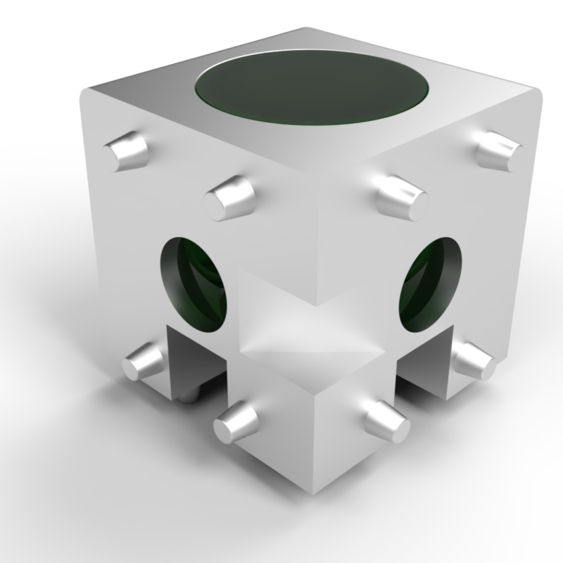 Unión cubo 3 salidas perfil 30