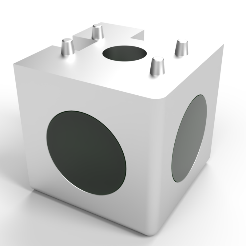 Unión cubo 3 salidas perfil 45