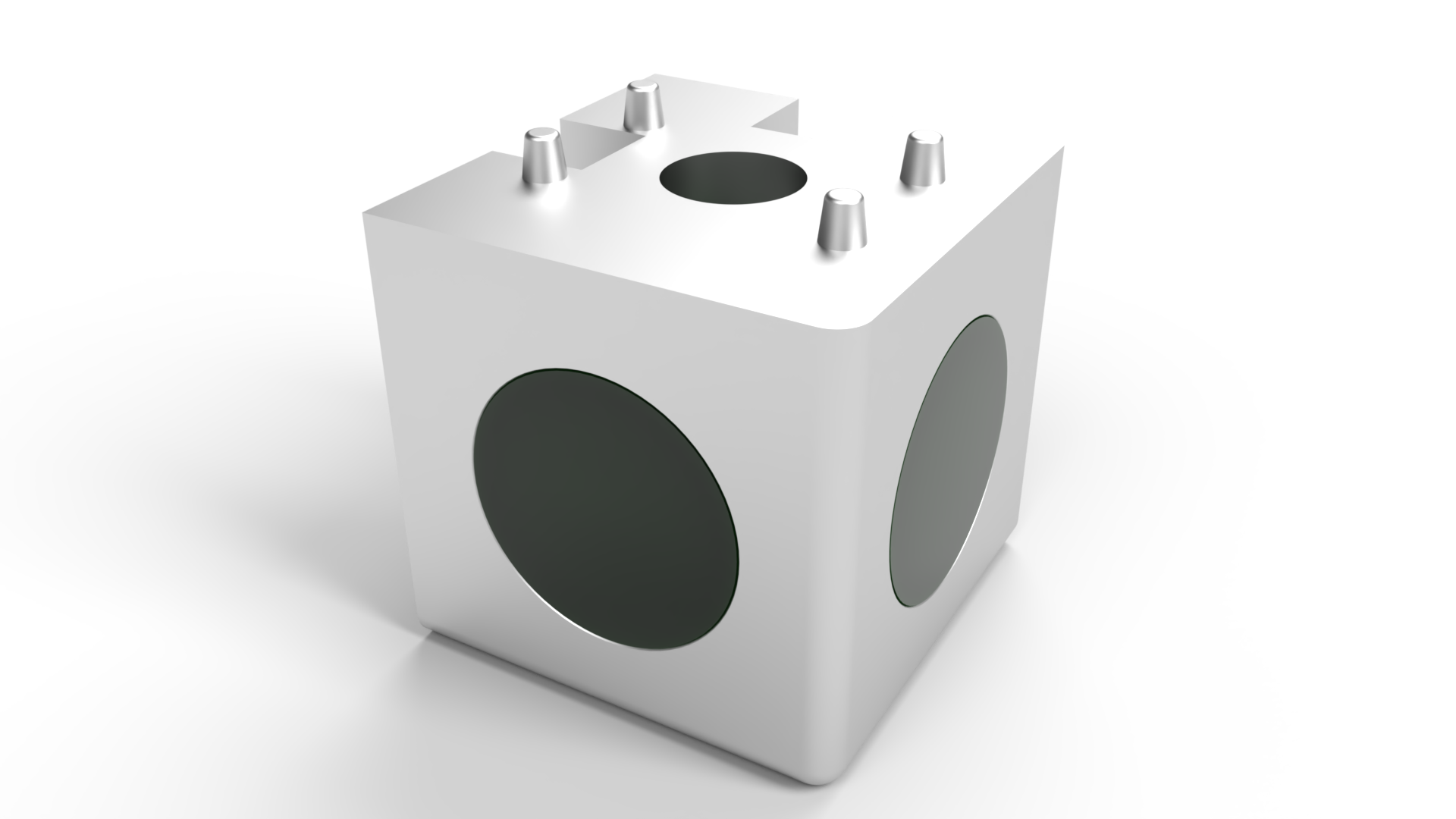Unión cubo 3 salidas perfil 45