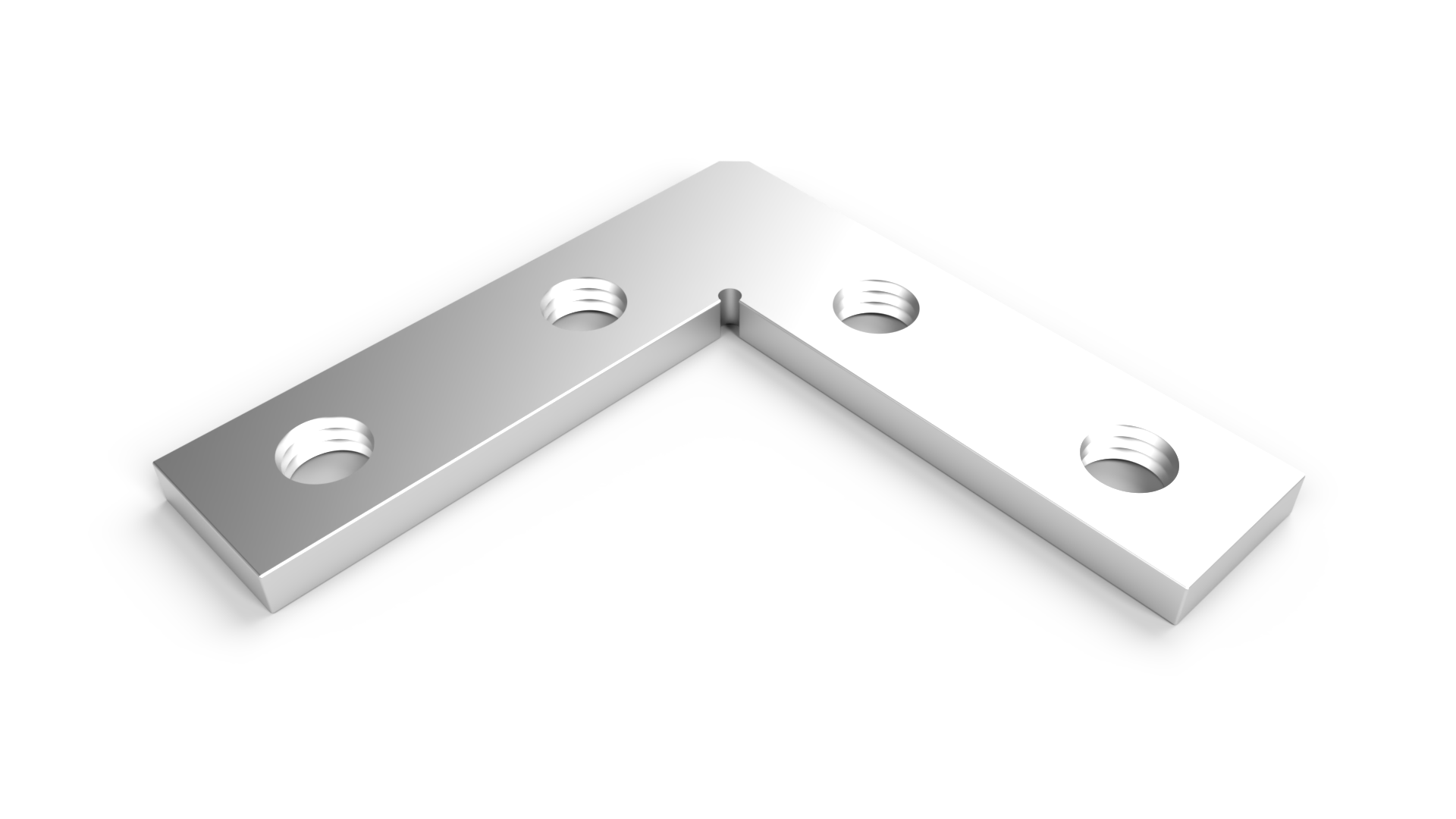 Escuadra interior 90º acero zincado, serie 40/80