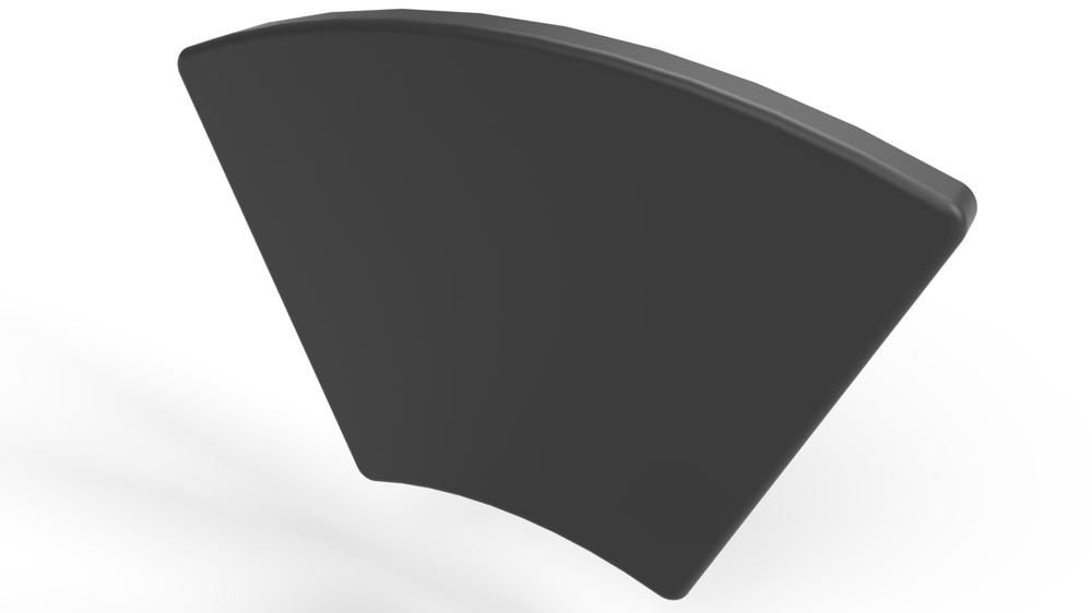 Tapa poliamida negra 45 x 45 45º