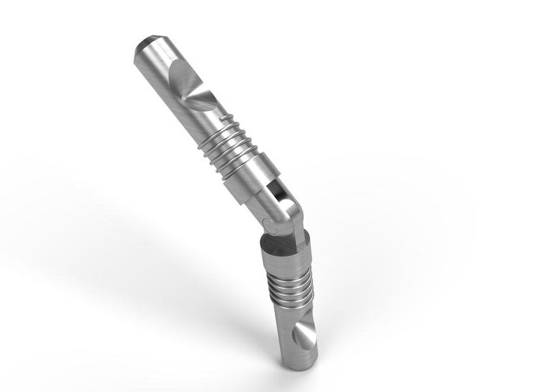 Conector doble articulado  canal 8 mm