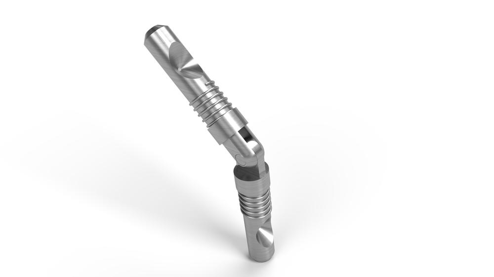 Conector doble articulado canal 8 mm