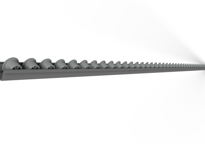 Perfil minicarril acero D28mm con valona barra 2m