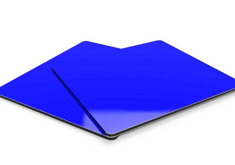 Panel composite aluminio 3 mm azul mate/brillo