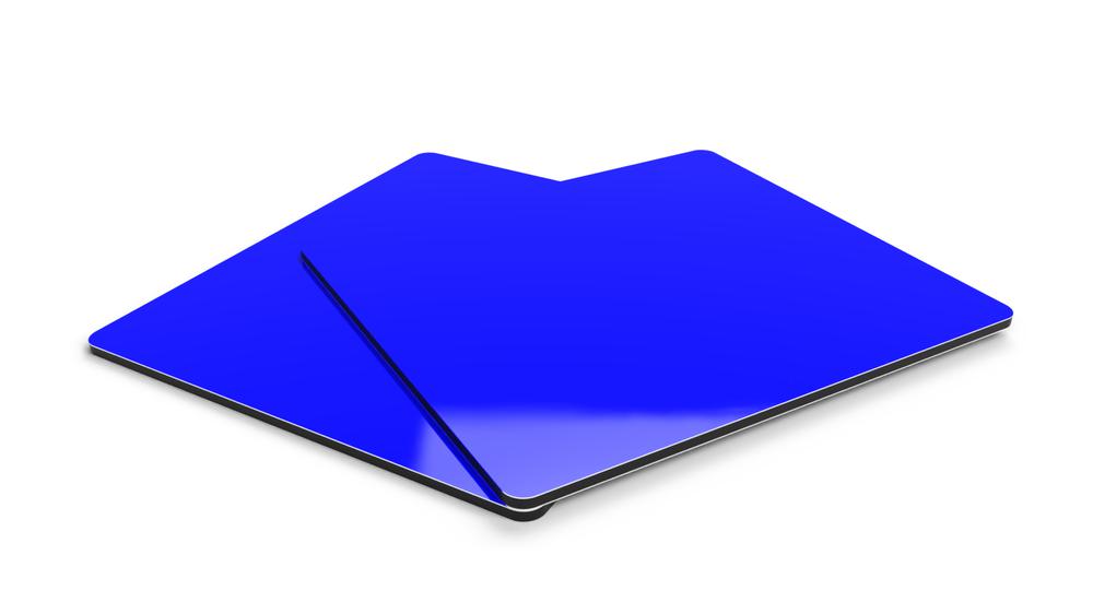 Panel composite aluminio 3 mm azul mate/brillo