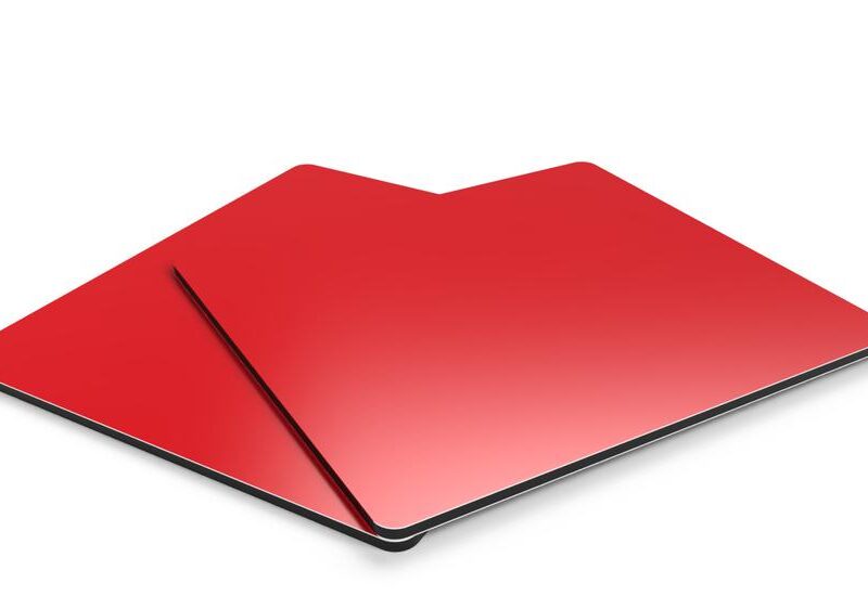 Panel composite aluminio 3 mm rojo mate/brillo