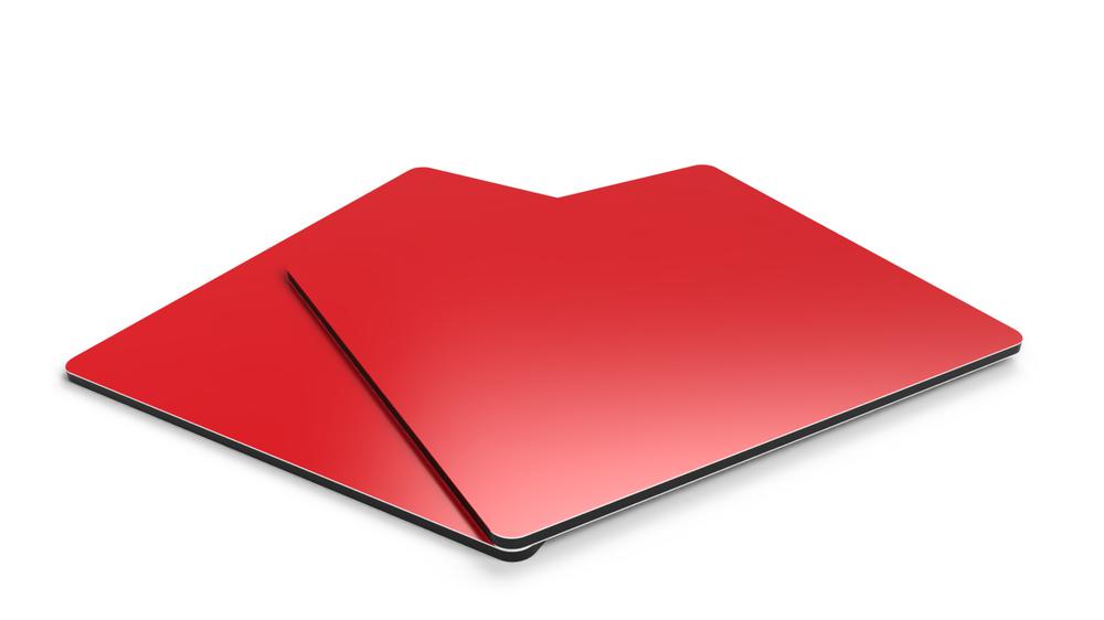 Panel composite aluminio 3 mm rojo mate/brillo