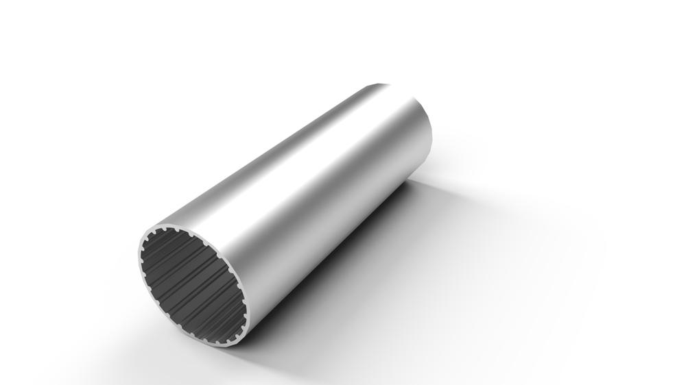 Tubo aluminio Ø50 anodizado natural para rodillos
