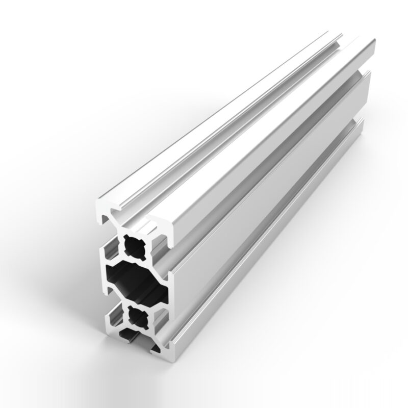 Perfil aluminio 20x40 anodizado natural, canal 6 mm