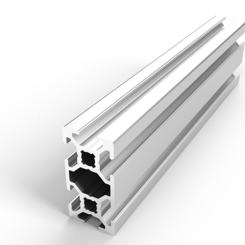 Perfil aluminio 20x40 anodizado natural, canal 6 mm