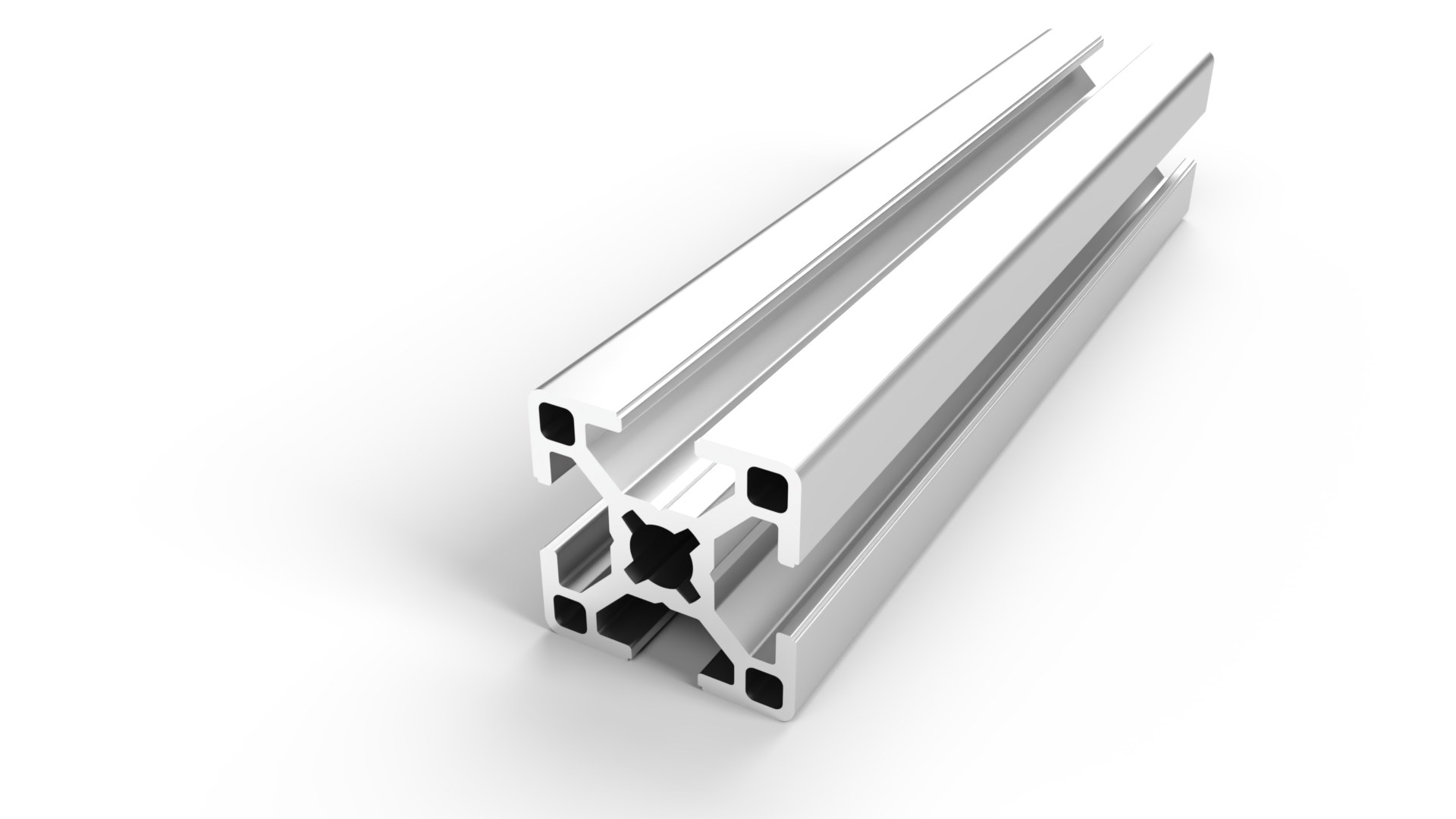 Perfil aluminio 30x30 anodizado natural, canal 8 mm