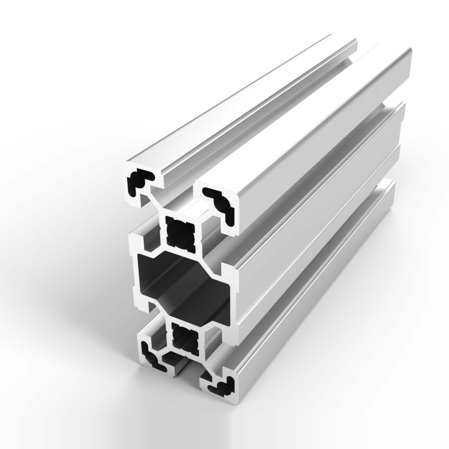 Perfil aluminio 40x80 anodizado natural, canal 10 mm