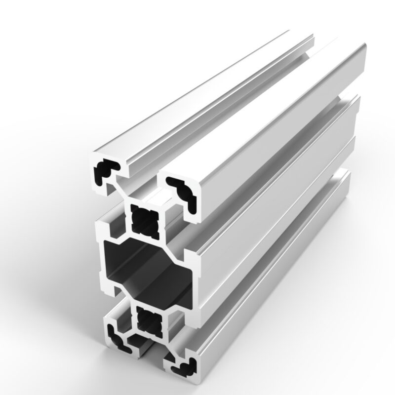 Perfil aluminio 40x80 anodizado natural, canal 10 mm